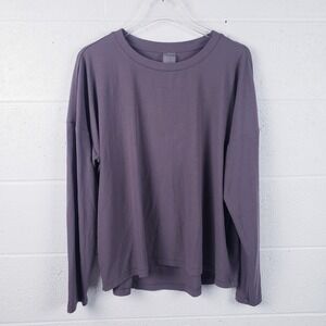 CALIA by Carrie Underwood Long Sleeve Ribbed Top Purple Athleisure XL WAX11176